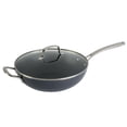 thumbnail image 1 of Martha Stewart -12" Aluminum Non-Stick Essential Pan with Lid, Grey, 1 of 2