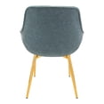 thumbnail image 4 of Modern Leather Dining Armchair - Gold Leg Accent Chair, Kitchen & Dining Room Seating, 4 of 5