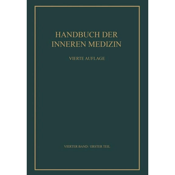 Handbuch Der Inneren Medizin Erkrankungen Der Atmungsorgane: Allgemeiner Teil, (Paperback)