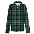thumbnail image 4 of Endives Women's Long Sleeve Shirts Casual Plaid Printed Button Down Blouse Shirts Womens Tops, 4 of 5