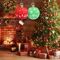 thumbnail image 5 of Light Up PVC Inflatable Christmas Ball,24 Inch Large Outdoor Decorated Ball Outdoor Christmas Decorations,New Years Christmas Ornaments with Light,Remote for Yard & Pool Decorations (Red) (Red) (red), 5 of 6