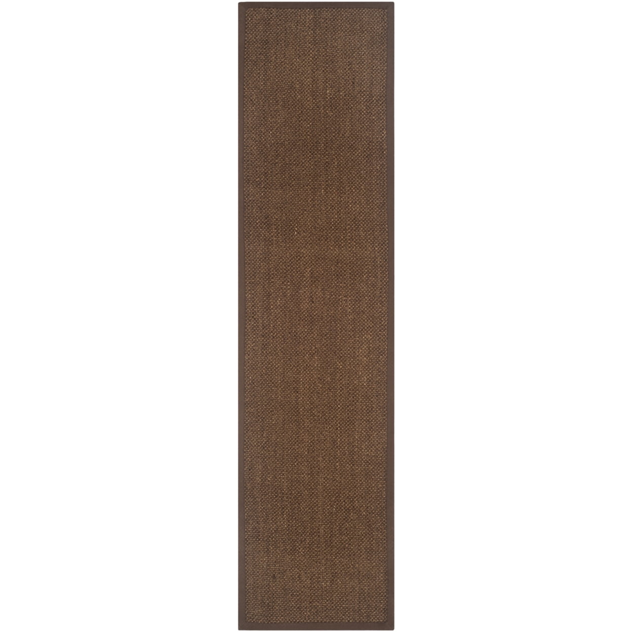SAFAVIEH Natural Fiber Juniper Border Sisal Runner Rug, Brown, 2'6" x 20'