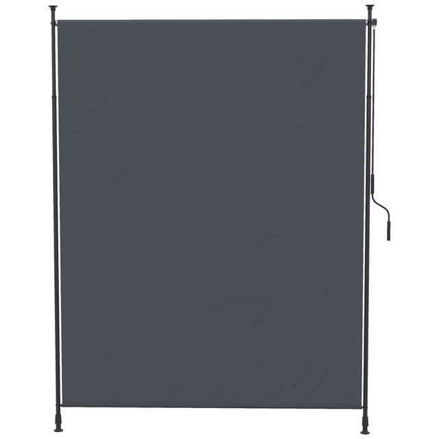 Auvent Latéral Rétractable 7 Pieds x 10 Pieds, Écran d'Intimité Extérieur Manuel avec Protection UV UPF40+, Cadre en Polyester Gris et Aluminium Résistant à l'Eau pour Patio, Balcon et Terrasse de Jardin