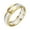 White, variant on Classical Ceramic Ring for Women with Gold Trim for Couple Wedding Promise Band Ring White Size 6