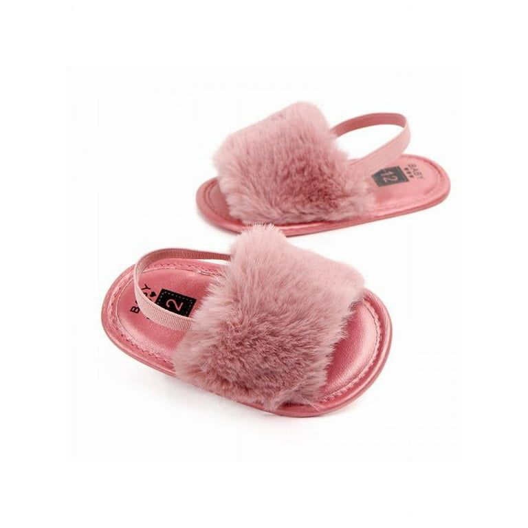 Baby fluffy slides best sale