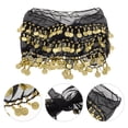 thumbnail image 1 of TABLETREANDS Waist Chain Para Danza Del En Negro Con Lentejuelas Y Monedas Para Atuendo De Baile, 1 of 6