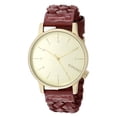 thumbnail image 2 of Mens Winston Woven Burgundy Analog Stainless Watch - Brown Leather Strap - Gold Dial - KOM-W2030, 2 of 2