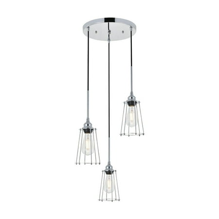 

Modern Home Decorative Bright Ceiling Auspice 3 Light Chrome Pendant