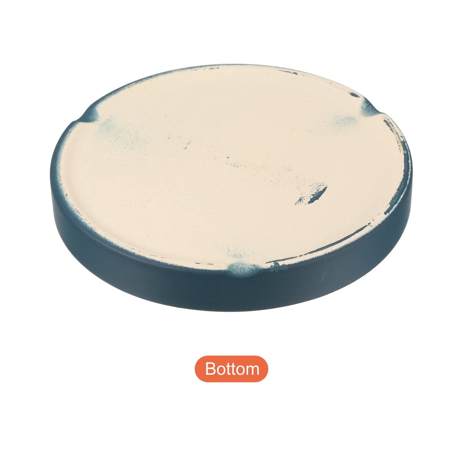 Uxcell 4.5" Ceramic Round Planter Saucer Flower Pot Drip Tray Coaster, Blue 2 Pack