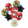 Spider-man Party Supplies 5th Birthday Spider man Mask Balloon Bouquet Decorations