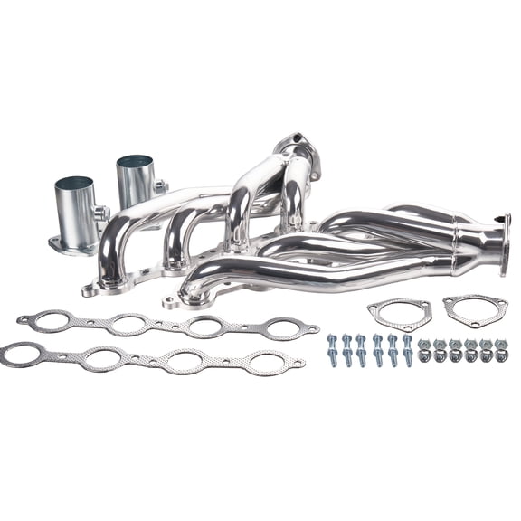 MOTOXIMA Ceramic Coated Shorty LS Swap Headers for Chevy S10 & GMC Sonoma Trucks | 1-5/8" Tube Exhaust Manifold Fits 4.8L–6.2L LS V8 Engines