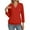 Red #042, variant on Women's Tops 3/4 Sleeves Business Casual Dressy Elegant Blouses Loose Shirts White XL