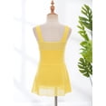 thumbnail image 5 of Doomiva Kids Girls Sleeveless Ballet Dance Dress Gymnastic Ballerina Outfits Lyrical Modern Dancewear Yellow 3-4, 5 of 7