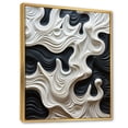 thumbnail image 2 of Designart "Rhythmic Pulses Black and White Opt Art I" Abstract Floater Framed Canvas Art Print, 2 of 7
