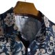 thumbnail image 3 of Camisas De Compresion Camisas de un solo pecho para primavera y verano para hombre, camisas casuales de manga corta para playa con solapa flotante para vacaciones al libre (Blue, S), 3 of 7