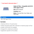 thumbnail image 2 of Cabin Air Filter - Compatible with 2018 - 2020 Jaguar E-Pace 2019, 2 of 2