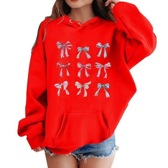 Weebloom Hoodies For Teen Girls Long Sleeve Soft Sweatshirt Graphic Hoody Kids Pullovers Top Clothes Stylish Back To School Dailywear,7-8 Years