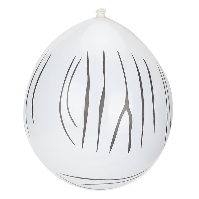 20Pcs Animal Pattern Balloons Round Latex Balloons Decoration for Birthday/PartyWhite for Zebra Pattern