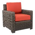 thumbnail image 1 of Rattan Patio Chair High Back, Wide Armrest Rattan All-Weather Outdoor Club Chair for Garden Backyard Porch Poolside, 1 of 7