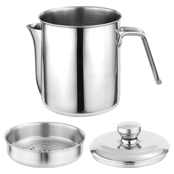 YSNOOWE Stainless Steel Soup Container With Strainer 1 Set For Cooking 1 6L In Silver
