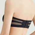 thumbnail image 4 of Women Strapless Mesh Bandeau Bra, Solid Lightweight Tube Top, Comfort Breathable Daily Underwear Black-AA S(S), 4 of 6