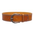 thumbnail image 2 of Womens 2 1/4" Wide Stitching Edged Plain High Waist Soft Cowhide Leather Belt, 2 of 5
