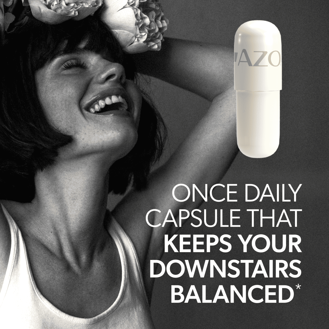 AZO Complete Feminine Balance Probiotic Daily Supplement, Supports Vaginal Health, 30 Count