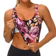 thumbnail image 4 of Lsque Rose Flowers Printed Women'S Sports Bra, Compression, Moisture Wicking, High-Impact Sports Bra For Women,Supportive sports bra-XX-Large, 4 of 9