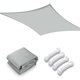 thumbnail image 1 of Yescom 23x22Ft Rectangle Sun Shade Sail Canopy UV Block Commercial Carpark Pool Camping Playground Outdoor Cload Gray, 1 of 10