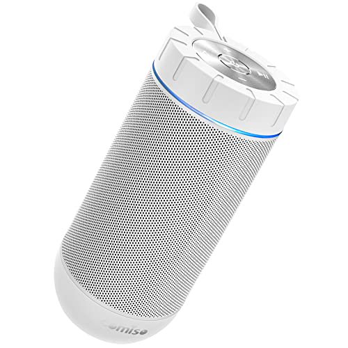 Comiso Altavoz Bluetooth X26, Altavoces Impermeables IPX4 Sonido Envolvente HD de 360° con Graves Potentes, Emparejamiento Dual Inalámbrico, Tiempo de Reproducción 24H, Altavoz Portátil para Ducha, Ho