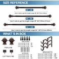 thumbnail image 4 of Urbanest Adjustable Double Curtain Rod Set Pila Manhattan Finials – 1″ Front & 3/4″ Back Rod With Bronze Rod, 48–84 Inches, 4 of 6