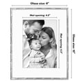 thumbnail image 3 of Americanflat 8x10 Picture Frame with Shatter-Resistant Glass with 5x7 Mat Metal Bamboo Style Molding - Silver, 3 of 9