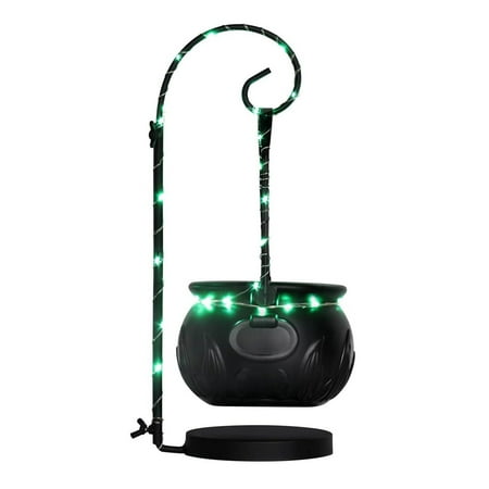 

BFSAUHA Decorations Indoor Witch Cauldron Candy Servers Bowls Cauldron On Tripod with String Lights Candy Bowl for Indoor Home Candy Holder