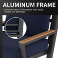 thumbnail image 3 of Aluminum Outdoor Sofa,5 Seats Modern Patio Furniture Set,Sectional Sofa Conversation Set with Coffee Table, Upgraded Washable Cushions for Garden Backyard,Grey, 3 of 8