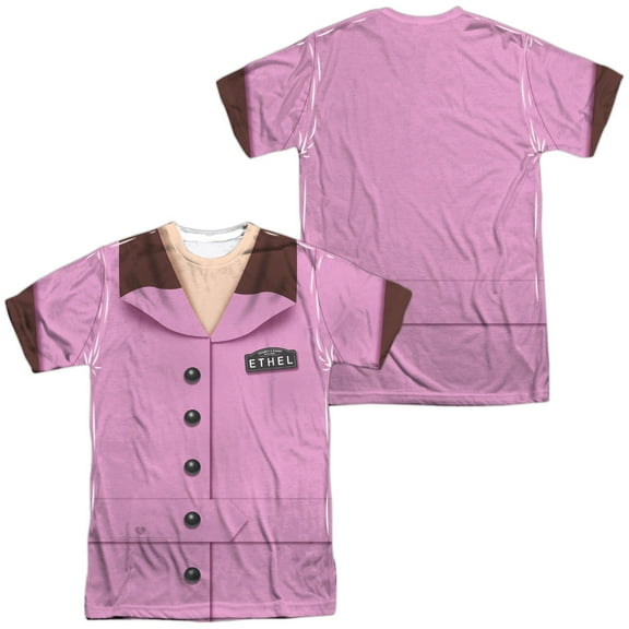 I Love Lucy Ethel Chocolate Costume Unisex Adult Sublimated Costume T Shirt (Front/Back), Small