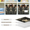 thumbnail image 4 of Yayeee Foldable Storage Basket for Shelves with Handles Set of 2 Waterproof Cloth Bins, Black Halloween Dancing, 4 of 7
