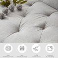thumbnail image 5 of 62" Mid Century Modern Tufted Linen Loveseat Sofa with USB Charging Ports and Cup Holders, Perfect for Small Spaces, Light Grey, 5 of 9