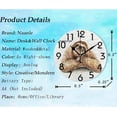 thumbnail image 3 of GZHJMY Cute Lazy Sloth Cartoon Round Wall Clock, 9.5 Inch Battery Operated Quartz Analog Quiet Desk Clock for Home,Office,School, 3 of 5