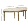 thumbnail image 6 of SAFAVIEH Abilene Tufted Rustic Semi Circle Bench, Beige/Rustic Oak, 6 of 8