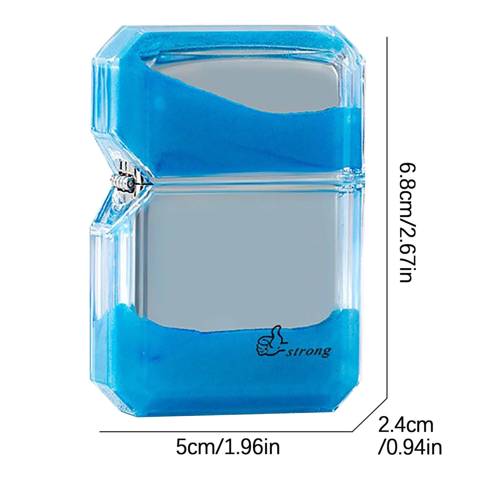 Aufmer Quicksand Luminous Windproof Lighter,refillable lighters,Luminous Transparent Oil bin fine Gift