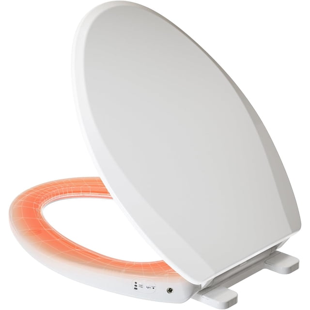 Siège de Toilette Bidet Rond avec Fermeture Silencieuse Siège de Toilette Bidet Non Électrique avec Autonettoyant Buses Doubles Convient au Siège de Toilette Rond Siège Bidet avec Entrée en Laiton (Rond)