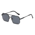 thumbnail image 2 of Lunettes de Soleil Grand Cadre double Pont Hommes Gris Fumé, 2 of 4