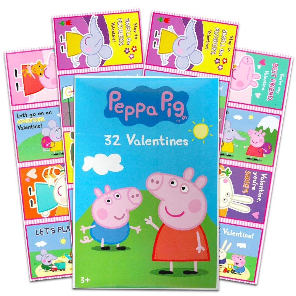 Peppa pig valentine cards kids walmart greetings fold toddlers seal valentines classroom school Peppa Pig 32 Fold and Seal Valentine Day Cards, Peppa Pig Valentines