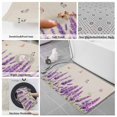 thumbnail image 6 of Lavender Bath Mat 3 Piece Bathroom Rug Set, Purple Spring Floral Botanical Butterfly Rustic Non Slip Bath Rug Contour Mat and Toilet Lid Cover, Absorbent Shower Mats Soft Bath Rugs and Mats Sets, 6 of 8