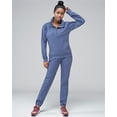 thumbnail image 4 of Women 2-Piece Quarter Zip Soft Stretch Sweatsuit  Fleece outfit, 4 of 6