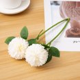 thumbnail image 3 of Bewildely 12 Uds flores artificiales crisantemo bola planta flores ramo de novia para jardín fiesta cafetería decoraciones Decoración Blanco, 3 of 6