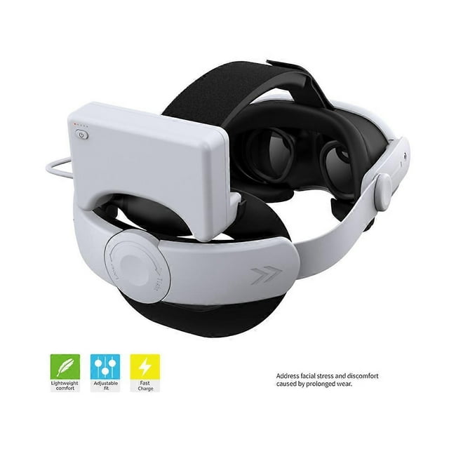 Comfort VR Strap for 3S/Quest 3 with 37000mWh Battery Pack Improves Weight Distribution Reduced Stress