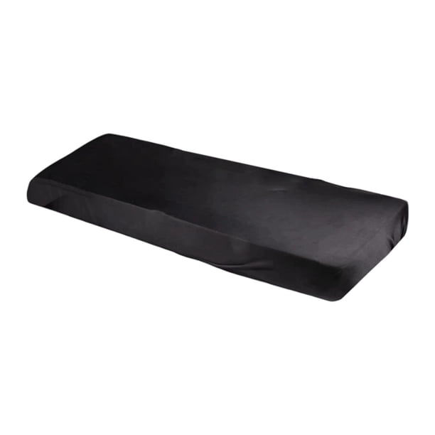 Funda protectora para teclado de piano con banda elástica y cierre de cordón, tela suave. 61 teclas