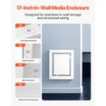 thumbnail image 4 of VEVOR Structured Media Enclosure 17 in Recessed in-Wall TV Media Box with Cover, 4 of 9