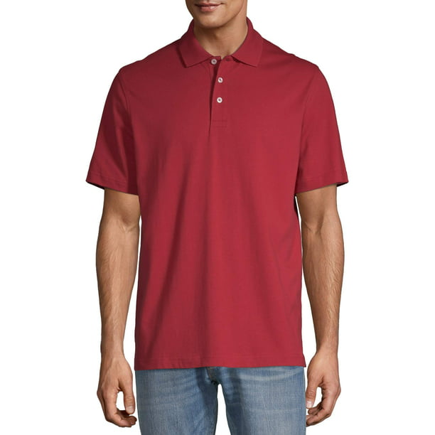 George - George Men's Short Sleeve Solid Jersey Polo, up to 5XL ...
